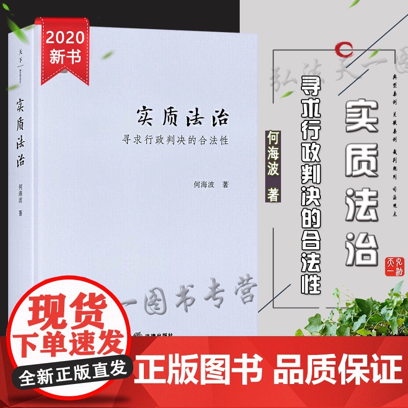 D 正版 天下 实质法治 寻求行政判决的合法性 何海波 法律出版社高清大图