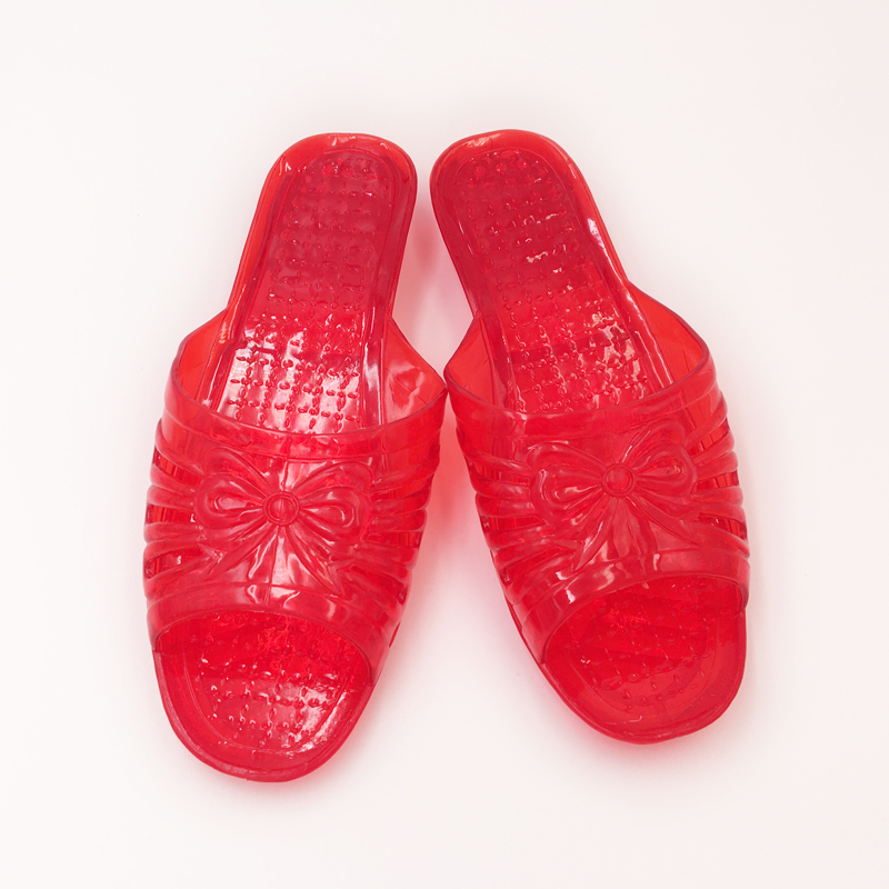 黄色 水晶鞋 7号=34码22cm 透明水晶胶拖鞋妈妈凉拖女士塑料平跟家居