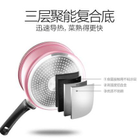 美的（Midea）WTL16T01 奶锅 三层聚能复合底不粘多用途汤锅 燃磁通用 16CM口径