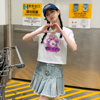 [100元任选3件]唐狮新款设计感白色短款小衫时髦短袖T恤女夏季辣妹紧身体恤x