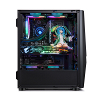 金河田(Golden field)电脑主机十代i5 10400F/1050Ti 4G台式电脑主机 DIY组装机 电竞游戏型赛博朋克2077LOL吃鸡全套网吧游戏型+24英寸显示器