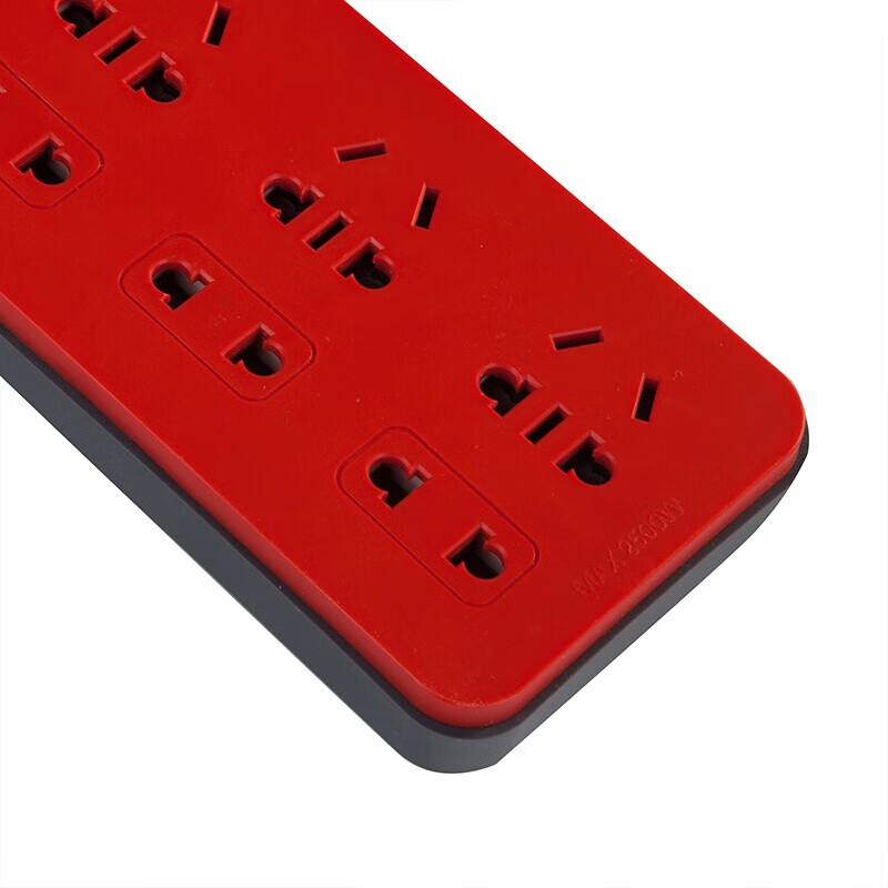 晨光插座六位5米表面平整光滑时尚款AEA98653(颜色随机)高清大图