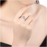 R839-CCouple Love Gold Rings铂金订婚戒指男女钻石情侣简约日韩送女朋友七夕情人节礼物