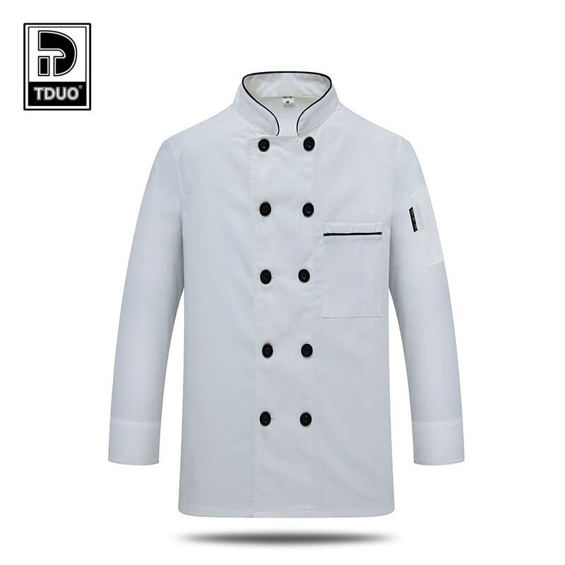 Tduo长袖厨师服 U22 件 白色 XL