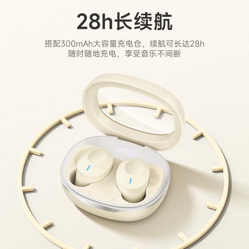 浩酷(HOCO) EQ3 灵动真无线蓝牙耳机 黑色图片