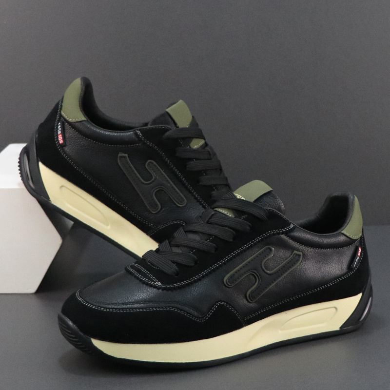 德训鞋子男真皮运动鞋男款青少年休闲鞋牛皮透气百搭防滑男士板鞋