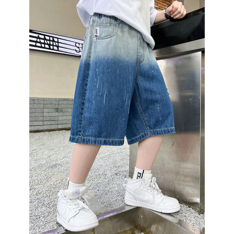 童装男童牛仔短裤夏季薄款2025夏款中大童男孩五分裤夏装儿童裤子