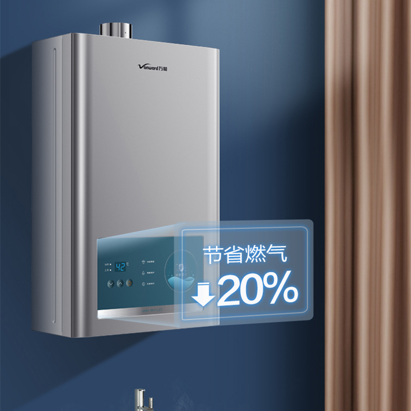 万和二级能效燃气热水器12升 天然气燃气热水器 双重防冻WiFi语音智控一键节能JSQ24-365T12-1