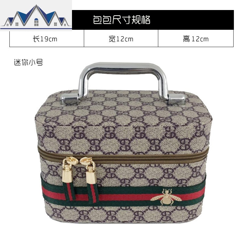 多功能化妆包大容量女便携韩国化妆品收纳盒层小号网红简约箱手提 三维工匠收纳包高清大图