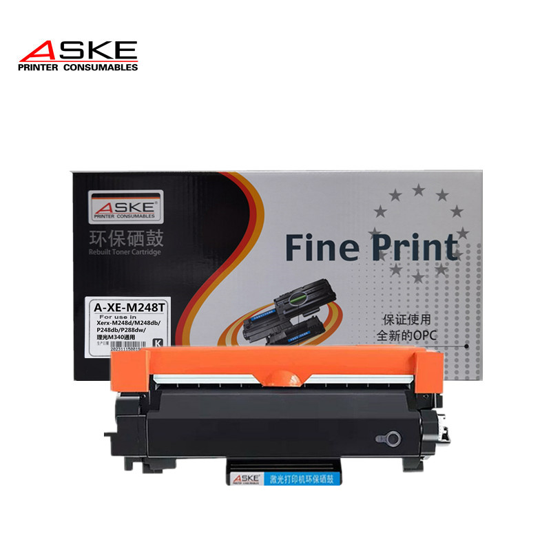 ASKE PRINTER CONSUMABLES激光打印机黑色粉盒A-XE-M248T高清大图