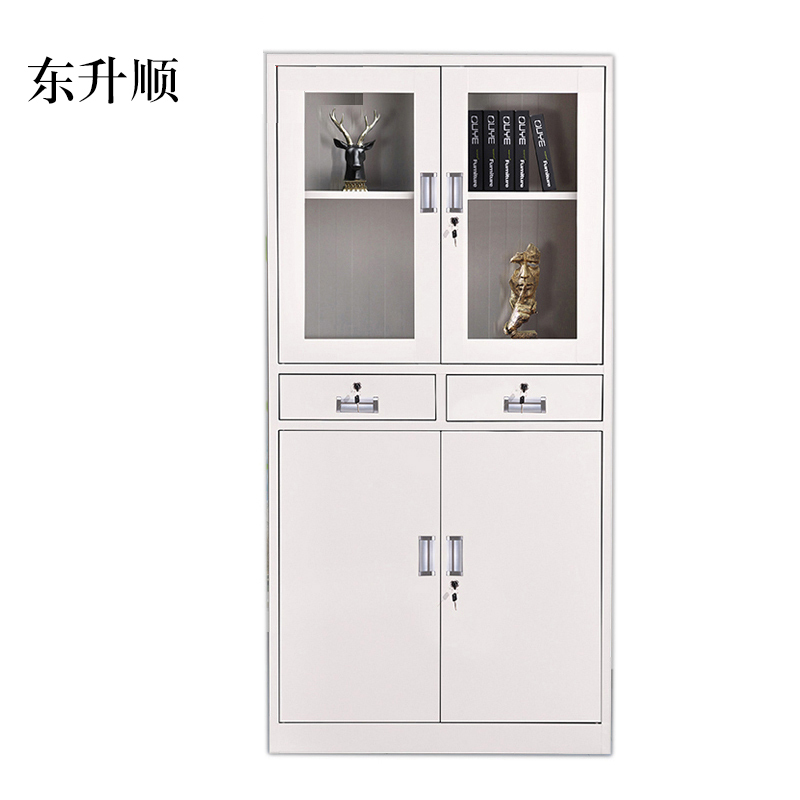 东升顺钢制文件柜资料柜档案柜财务凭证柜带锁储物柜铁皮柜书柜中二斗文件柜常规款