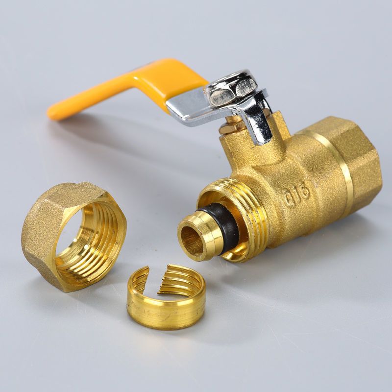 球阀开关4分6分1620太阳能25热水暖气片卡套式阀门1216球阀接头卡扣