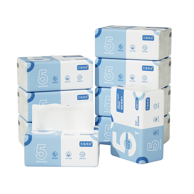 艾逸瑶选 原生木浆蓝色梦想300张8包软纸抽 170mmX120mm(四层) AYYX018-8