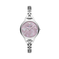 阿玛尼(EMPORIO ARMANI)女 新款时尚个性纤薄石英钢带女表AR11122