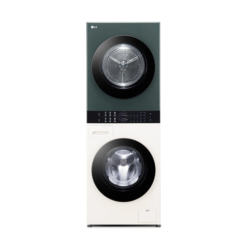 LG FN231QH 13+10kg原装进口 墨玉绿+玉石白 拼色 智能联动 mini双塔洗烘干一体机高清大图