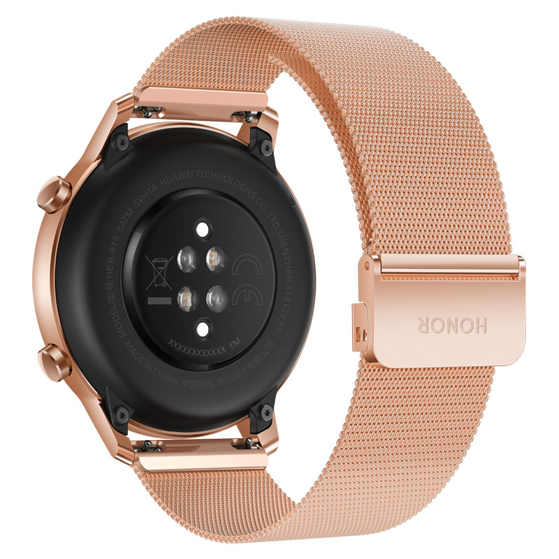 华为(HUAWEI) 荣耀手表2 42mm 樱粉金 MagicWatch2