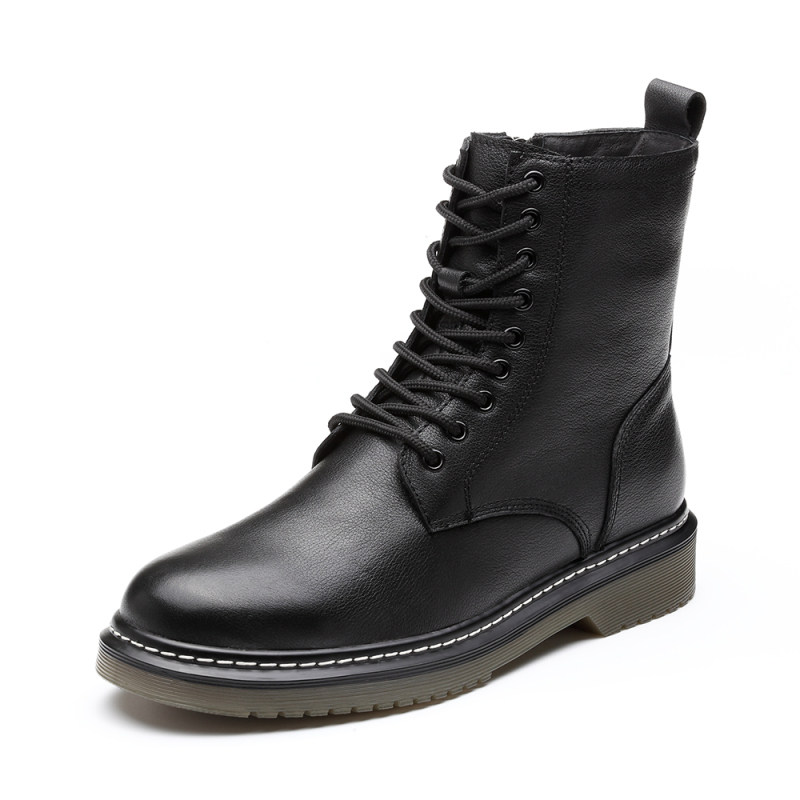 senda森达2019冬新专柜同款欧美机车风青年男马丁靴1xx20dd9