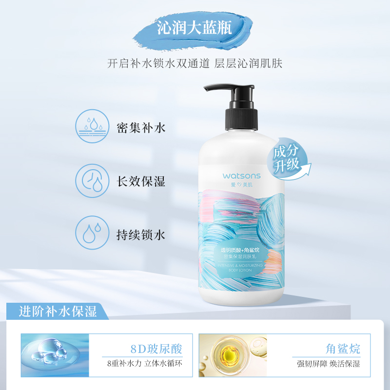 屈臣氏密集保湿润肤乳500毫升高清大图