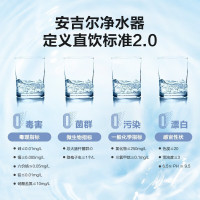 安吉尔T1C净水器家用厨房壁挂双出水直饮超滤RO反渗透过滤自来水净水机J1105-ROB8
