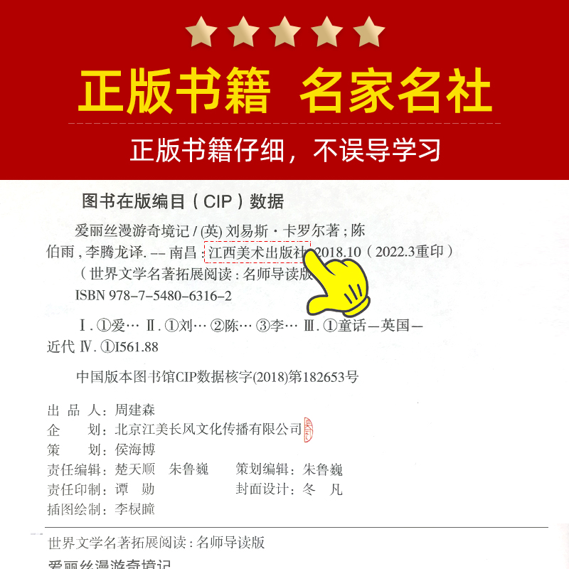 海底两万里 [正版]爱丽丝漫游奇境记书 爱丽丝梦游仙境书六年级下册必读书目 小学生课外书奇镜彩绘原版原著阅读书籍五年级老高清大图