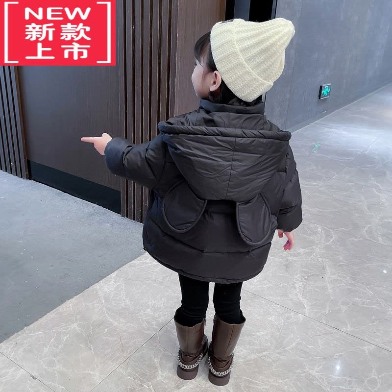可莉允女童冬季羽绒服2022秋冬季新款儿童中长款加厚棉服女童中小童冬装图片