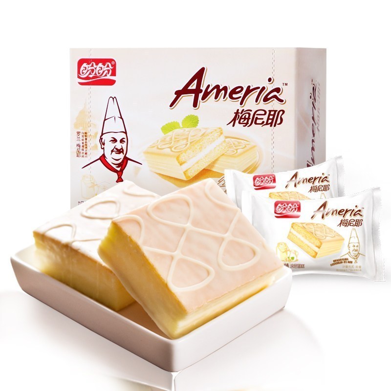 盼盼 糕点 梅尼耶涂层蛋糕 奶香味56g(早餐办公食品)
