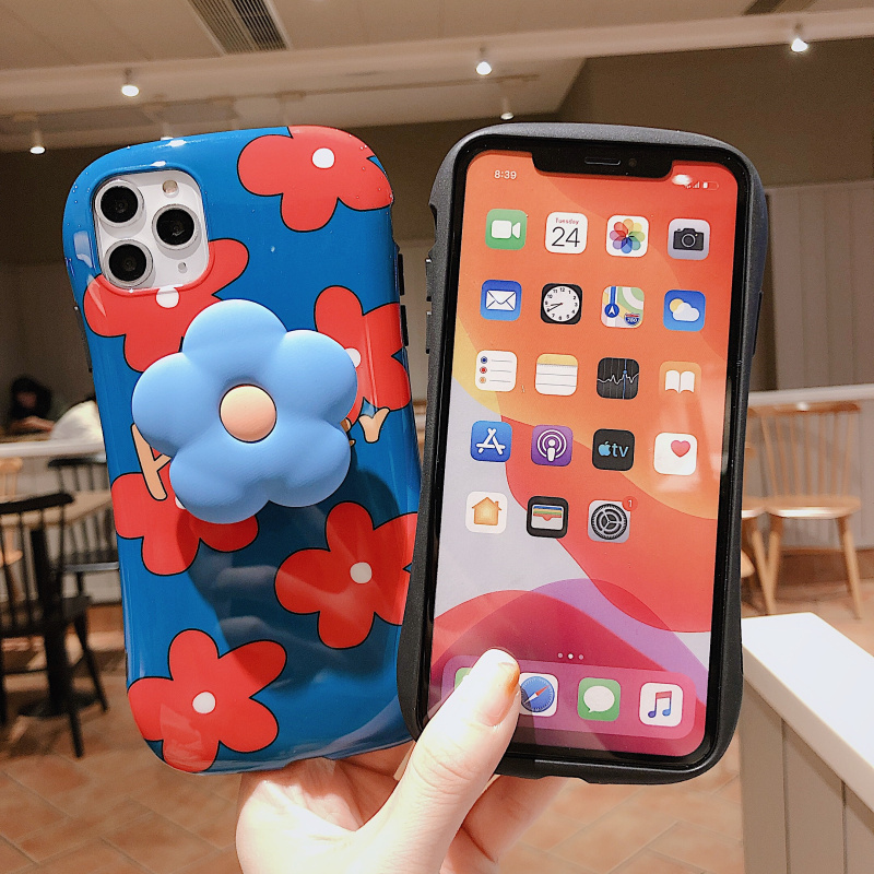 火豹韩风泫雅花朵iphoe11m苹果s手机壳r小蛮腰p支架硅胶8p女 xr小蛮腰