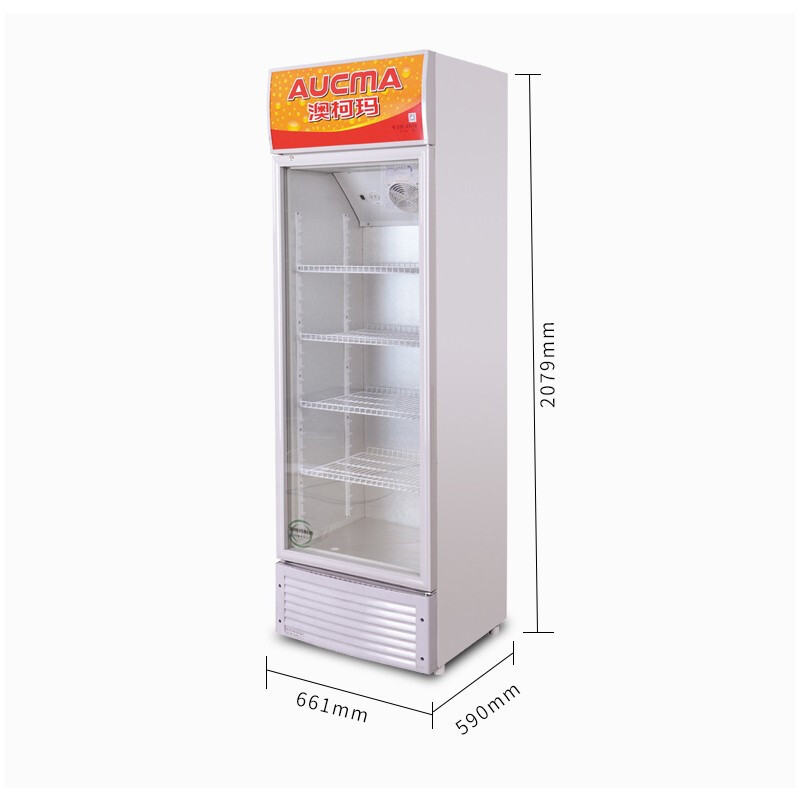 澳柯玛(AUCMA) SC-387 387升商用单门冷藏展示柜冰柜保鲜饮料柜啤酒柜超市立式冰箱冰柜饭店餐饮