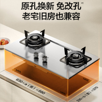 万和(Vanward)[小灶君]B6天然气燃气灶具钢化玻璃煤气炉双灶嵌入式5kW家用猛火一级能效家电 B6B60