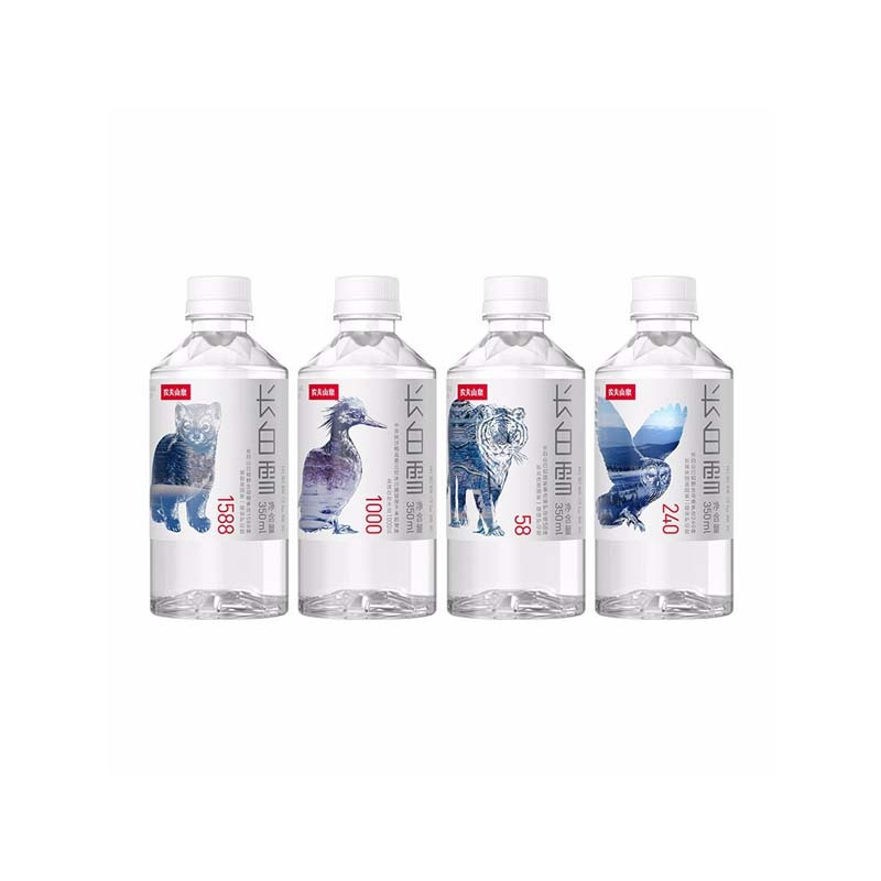 农夫山泉 长白雪天然雪山矿泉水 350ml 24瓶/箱 一箱装