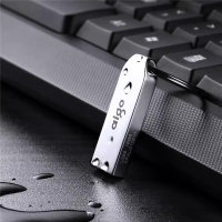 aigo爱国者32G USB2.0 U210金属U盘 车载U盘内存 银色 便携挂环