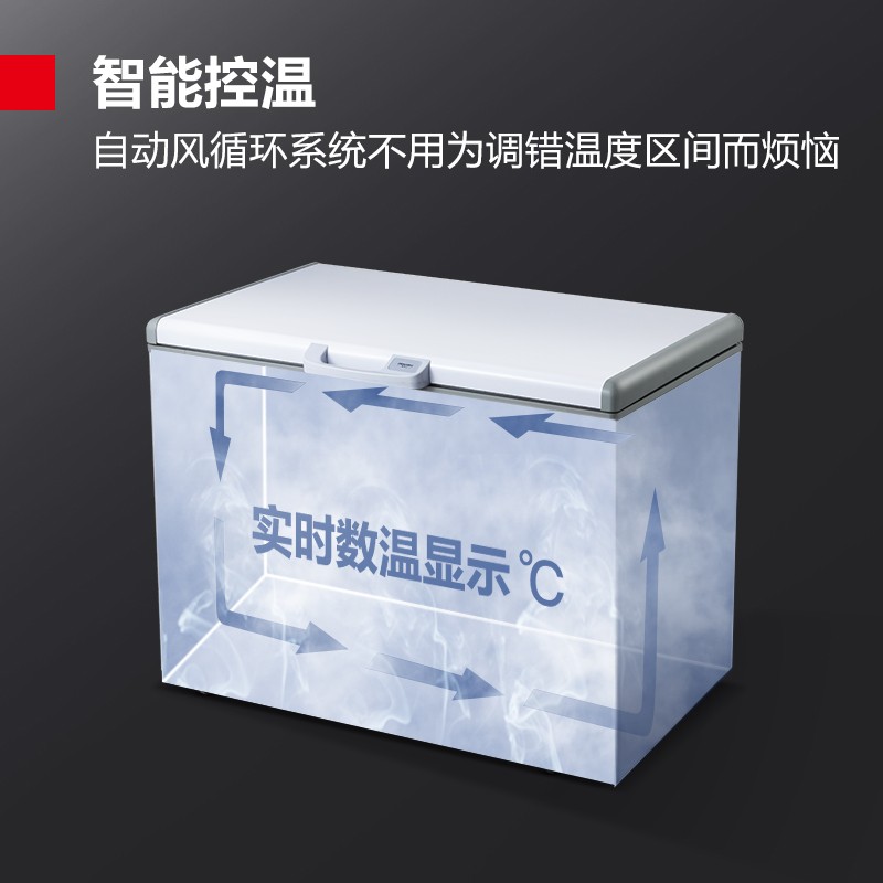 德玛仕(DEMASHI)卧式冰柜商用大容量 家用保鲜厨房冰箱超市顶开门冷柜岛柜 352L冷藏冷冻可切换高清大图