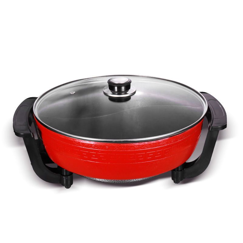 韩式鸳鸯锅多功能电热锅插电电火锅家用锅电煮锅大容量一体不粘锅鸳鸯