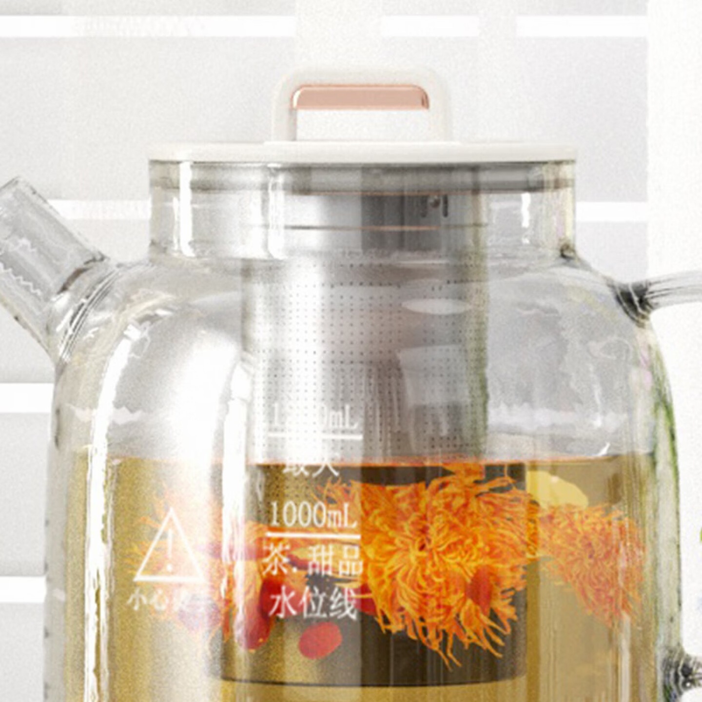 炊大皇 (COOKER KING)液体加热器花茶壶养生壶高硼硅玻璃壶CDH-HC0612 1.2L 1台高清大图