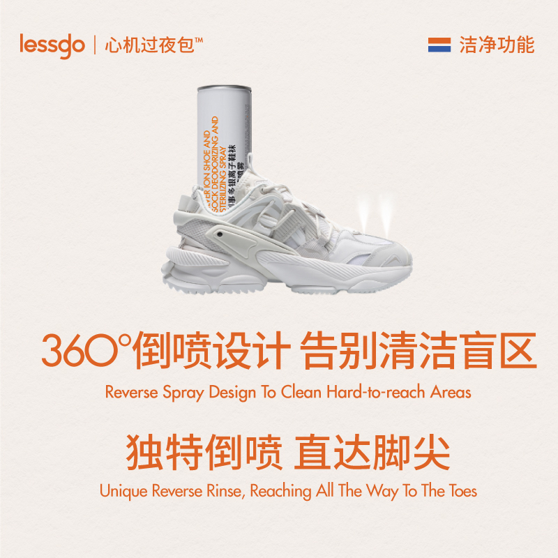 lessgo利事多银离子鞋袜除臭除菌喷雾高清大图