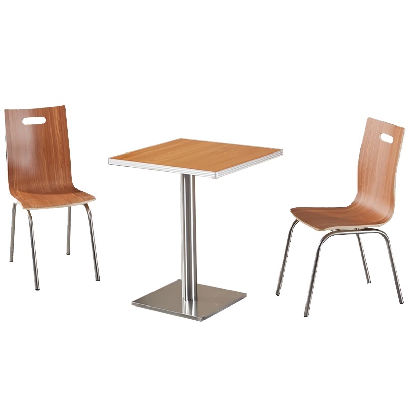 凌迪星食堂餐桌600*600*760mm(一桌两椅)套高清大图