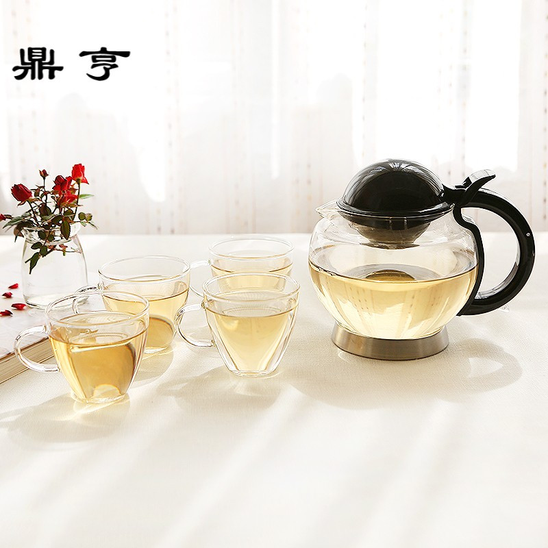 鼎亨玻璃泡茶壶 过滤耐热花茶壶 下午茶具整套红茶茶具套装家用飘