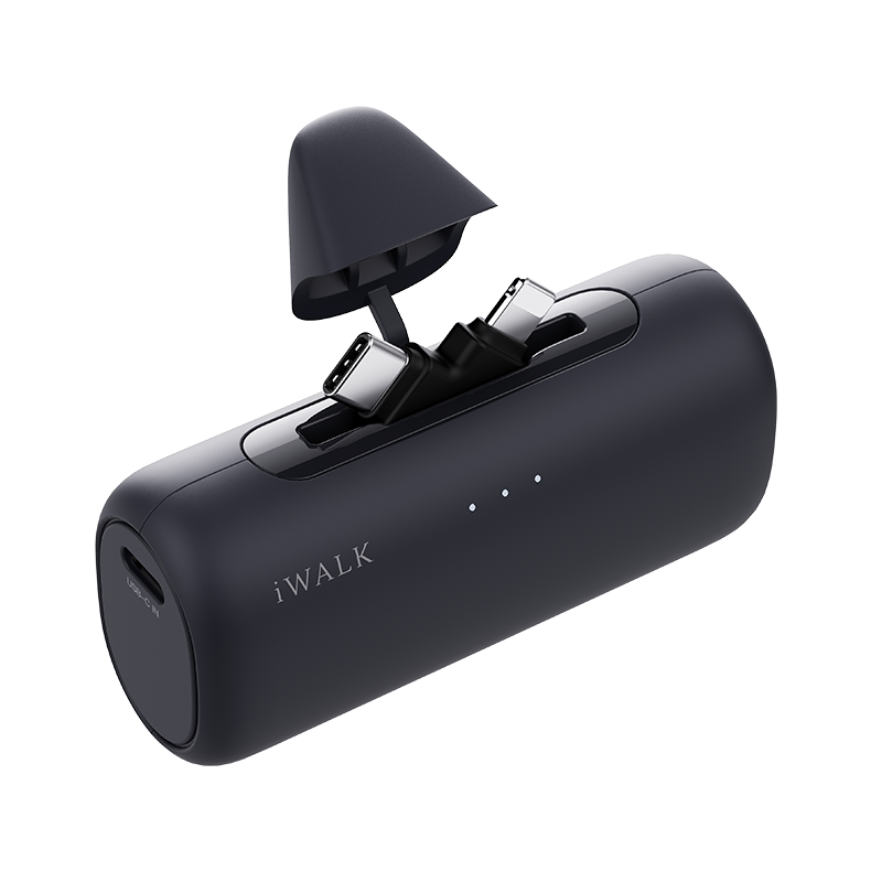 爱沃可iWALK/LPS002 5000毫安15W双向快充尾插移动电源黑色