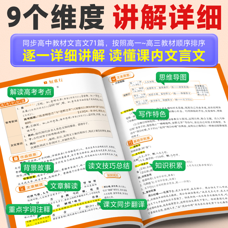 ★推荐★[文言文完全解读]>高中通用 高中通用 [正版]2024新书腾远高考高中文言文完全解读全一册必修选修2024版古