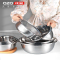庆展(QZQ)PQ20-7DTM 尺寸20-26 4个实盆+21.5cm筛盆食品级不锈钢洗菜盆沥水篮加厚家用厨房盆
