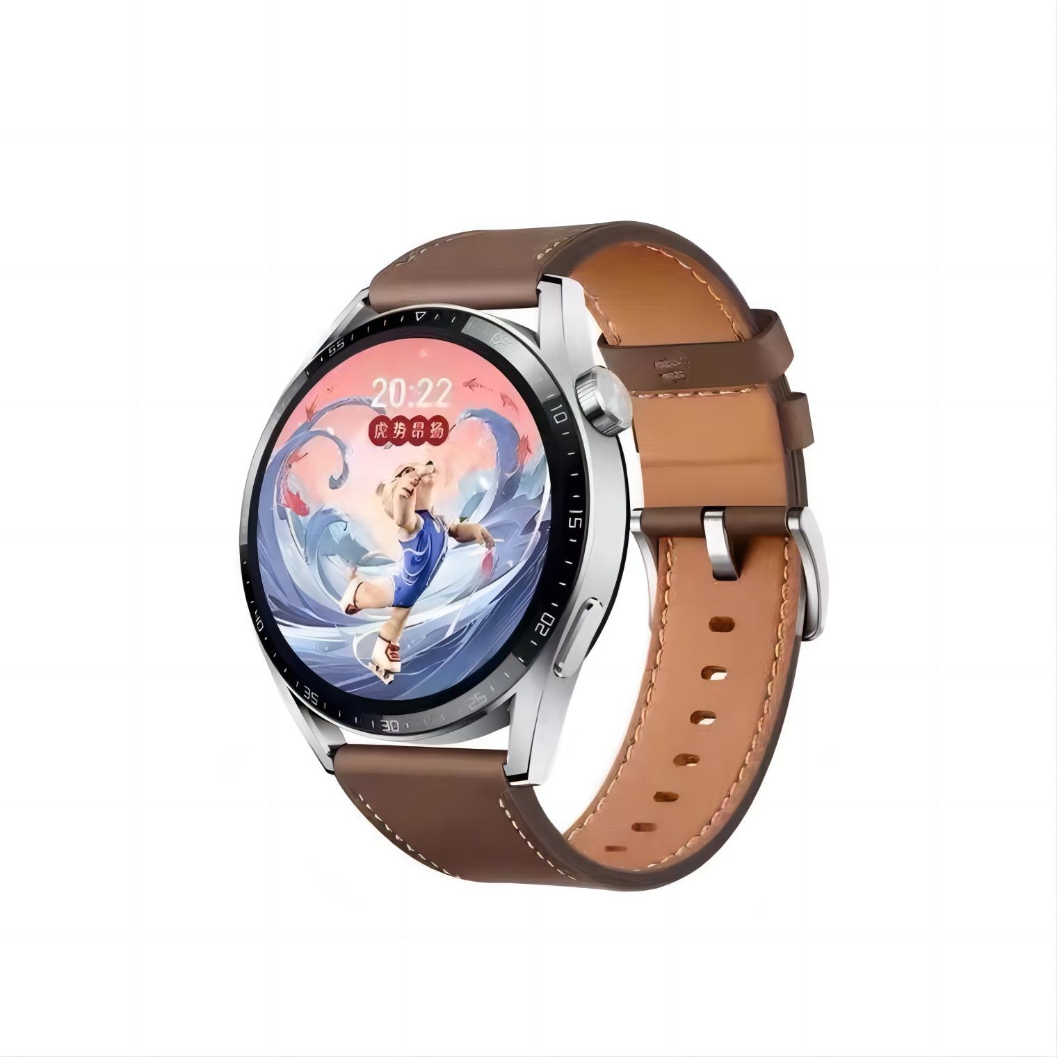 华为/HUAWEI WATCH GT3 46mm 智能手表 活力款 咖色表带 一块高清大图