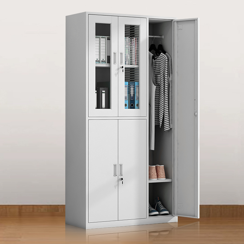 阿拉贡收纳柜财务档案柜资料柜加厚文件柜办公室带锁铁皮柜五门更衣柜