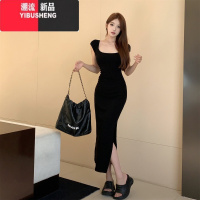 YIBUSHENG[冰冰蜜瓜奶昔~]露背连衣裙女纯欲温柔风修身甜辣包臀长裙女