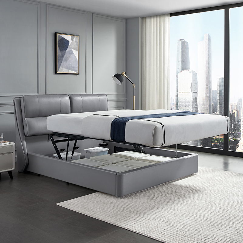 芝华仕cheers芝华仕床真皮床现代简约双人床18米卧室床储物床软包床皮