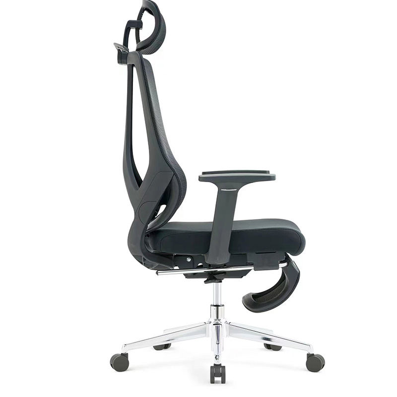 鑫金虎 办公椅网椅带脚踏可躺午休椅高清大图