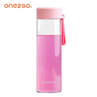 ONE2GO玻璃杯 男女便携水杯带盖耐热泡茶水杯子便携水杯465ML