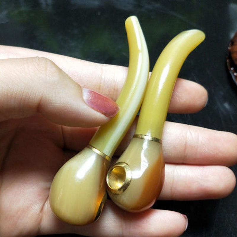 精品牛角过滤保健循环烟嘴烟斗男女款清洗斗拉杆滤芯过滤嘴烟嘴