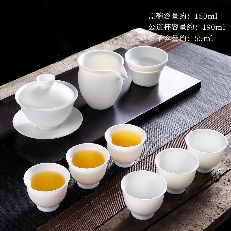 家柏饰(CORATED)德化手工家用白瓷功夫茶具家用盖碗冲茶器陶瓷简现代190115z