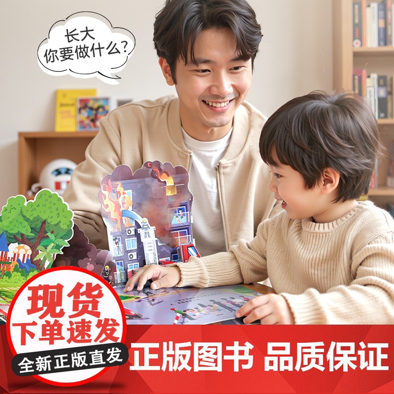 消防员机关书玩具书3D立体书绘本高清大图