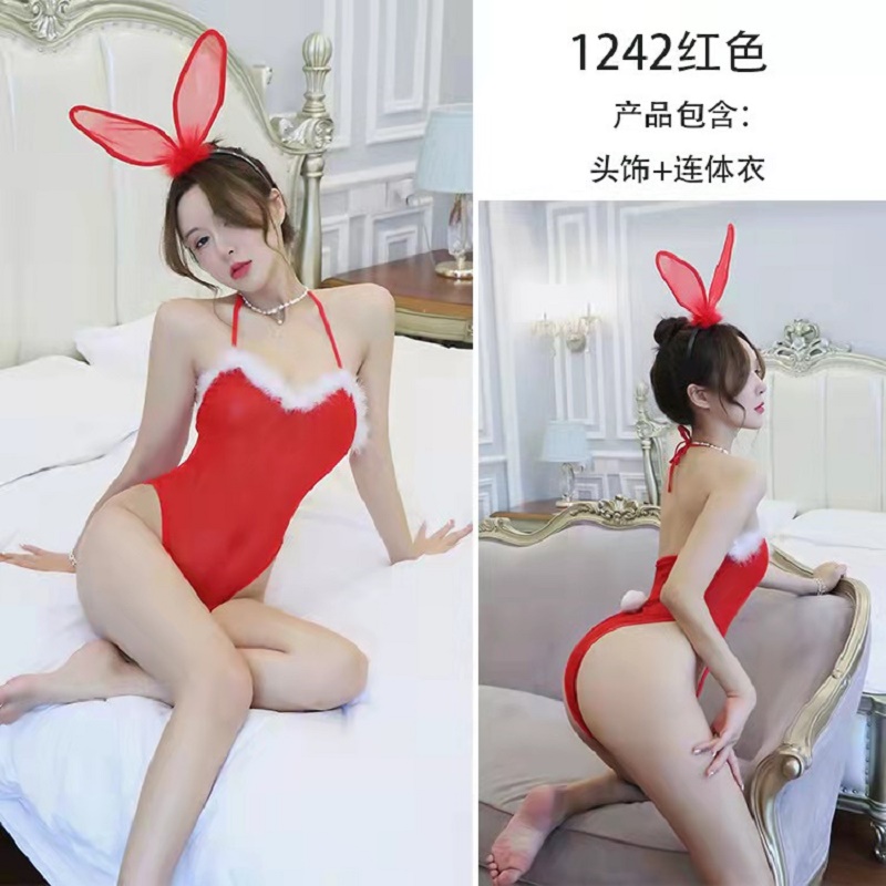兔子装情趣内衣女性感兔女郎套装透明诱惑制服女式情趣睡衣夜店风角色扮演可爱成人用品长夜漫漫高清大图
